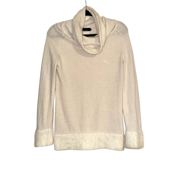 Harmont & Blaine Sweaters - Harmont & Blaine Cowl Neck Merino Wool Cashmere Cream Sweater XL